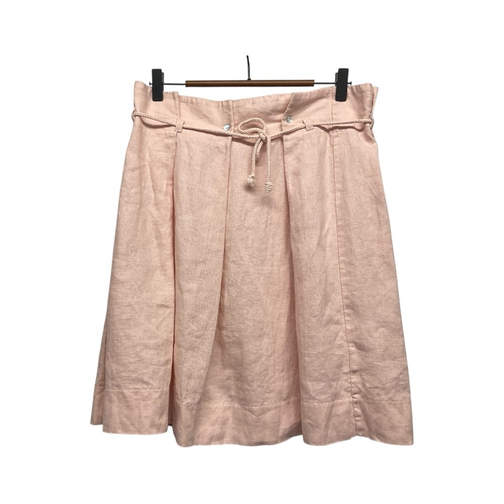 Somewhere Pink Pleated Linen Skirt Size 40/US 8/UK 12
Paperbag Waist